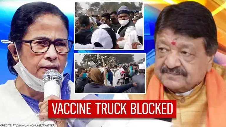 TMC Minister's farm laws protest blocks highway; forces Covid vaccine van to be diverted TMC