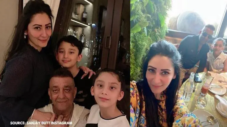 Sanjay Dutt enjoys a cosy Saturday lunch with wife Maanyata and kids; See pics sanjay dutt