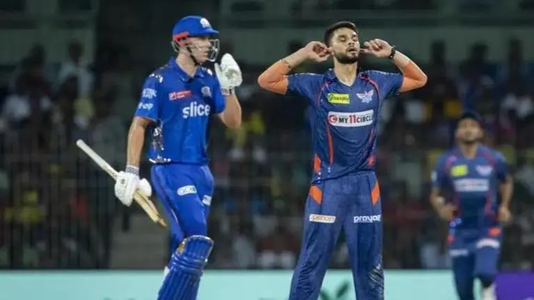 Naveen-ul-Haq, KL Rahul, Rohit Sharma