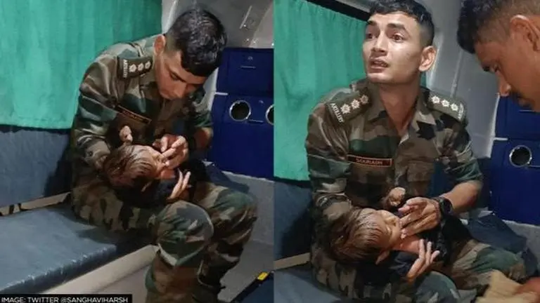 Pictures of Indian Army officer feeding infant go viral, netizens express affection Indian army