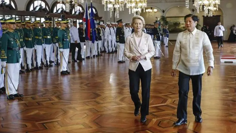 EU chief Ursula von der Leyen visits Philippines after rough ties with ex-president Ursula von der Leyen