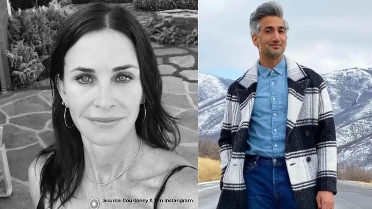 Courteney Cox and Tan France have an outfit selection session on social media: Watch Courteney Cox