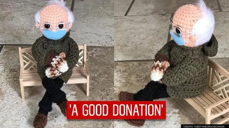 Crochet doll of Bernie Sanders raises more than $40,000 for 'Meals on Wheels' charity Crochet doll