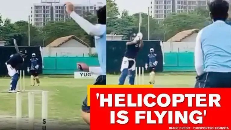 Rishabh Pant executes role model MS Dhoni's trademark Helicopter shot to perfection Rishabh Pant