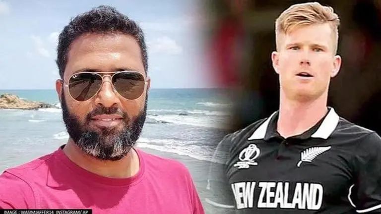 Wasim Jaffer trolls Jimmy Neesham over 'DRS' tweet with Kumar Dharmasena meme Wasim Jaffer trolls Jimmy Neesham