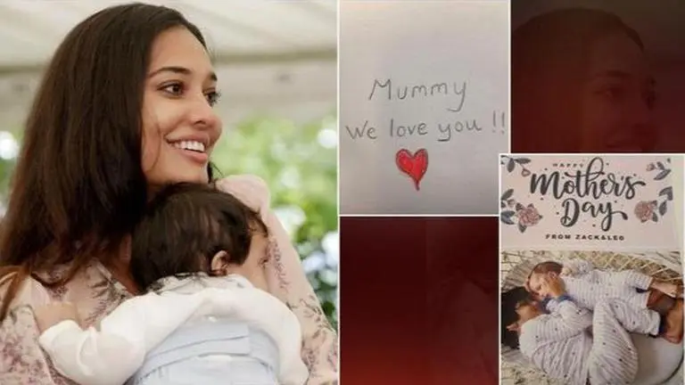 Lisa Haydon celebrates Mother's Day with breakfast in bed, little gifts & cards; See pics Lisa Haydon