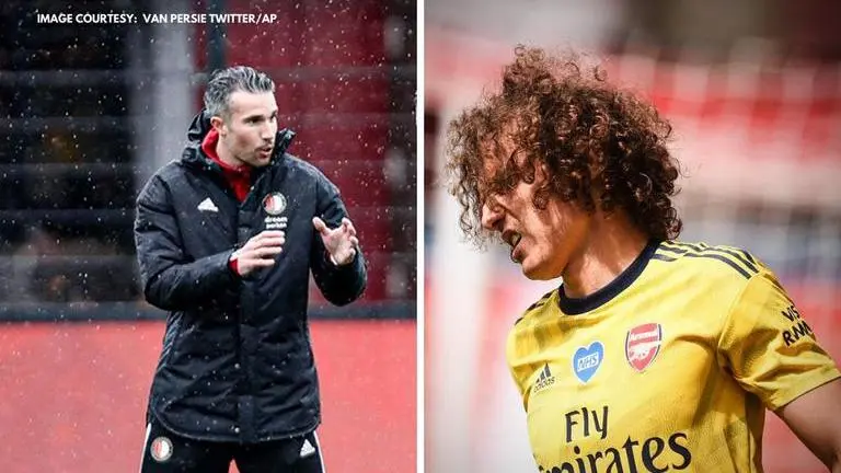 Robin van Persie claims he would bully Arsenal defender David Luiz if he were playing now Robin Van Persie