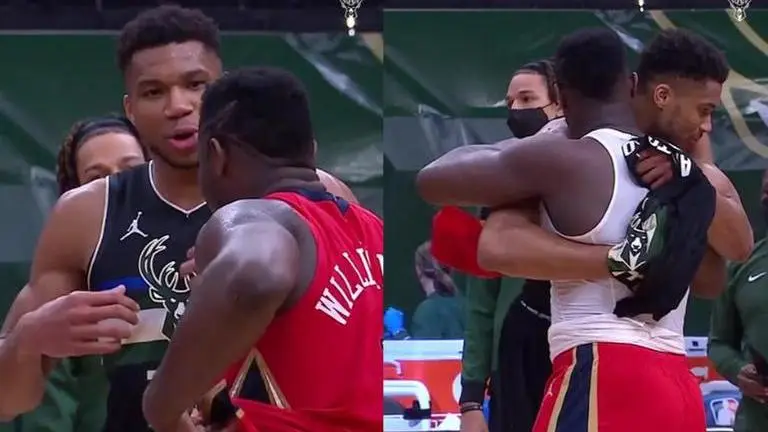 Giannis vs Zion Williamson: Bucks, Pelicans' stars exchange jerseys; WATCH Giannis vs Zion Williamson