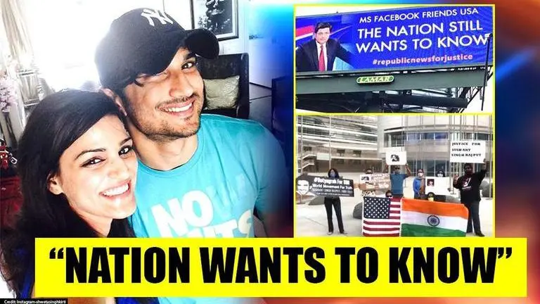 Justice for Sushant event marked in California; sister Shweta posts 'it's a global demand' Justice for Sushant Singh Rajput event marked in California, Republic TV role acknowledged