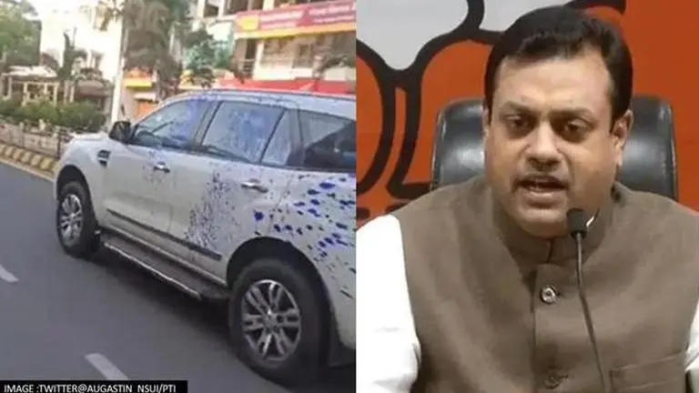 Odisha: NSUI activists attack BJP leader Sambit Patra's convoy; hurl ink & tomatoes Sambit Patra