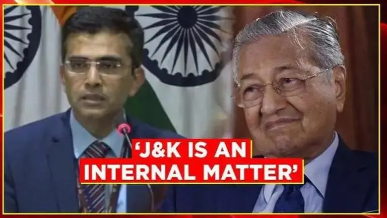 MEA on Malaysian PM's remark: 'Developments in J&K an internal matter' MEA