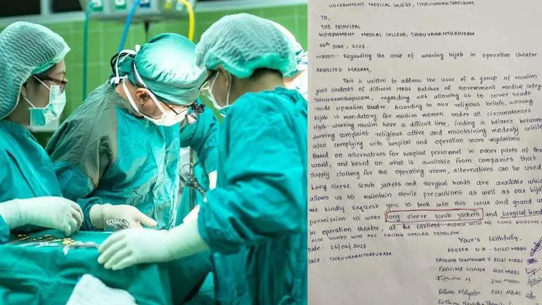 Kerala: 7 medical students seek hijab-like attire in operation theatres Hijab sleeves