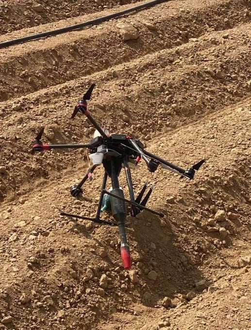 Quadcopter used by Hamas to attack Israeli Merkava tanks 