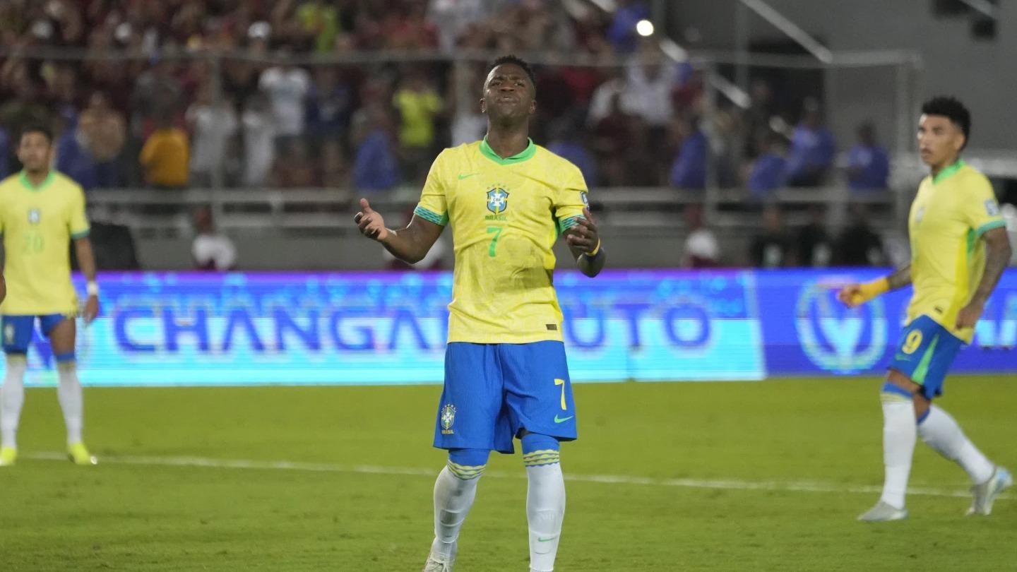 Vinicius DISAPPOINTS Again! Misses IMPORTANT Penalty As Brazil Draws 1-1  Against Venezuela | Republic World