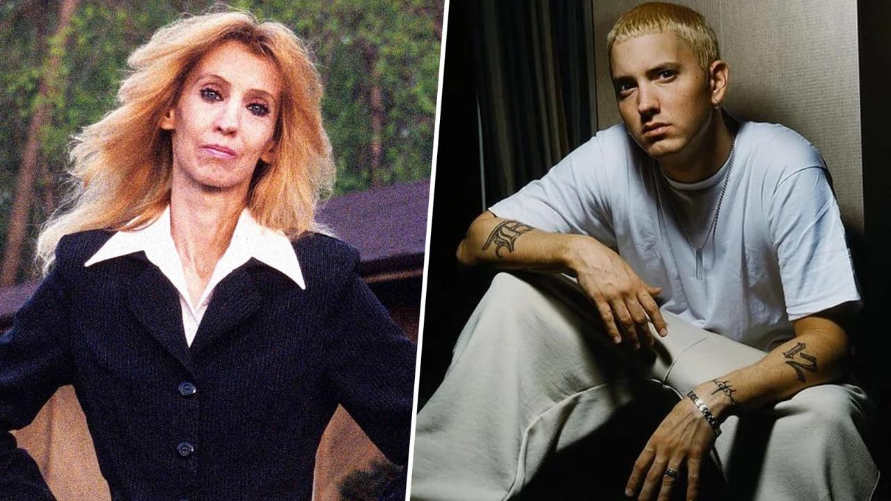 A file photo of Eminem and his mother 