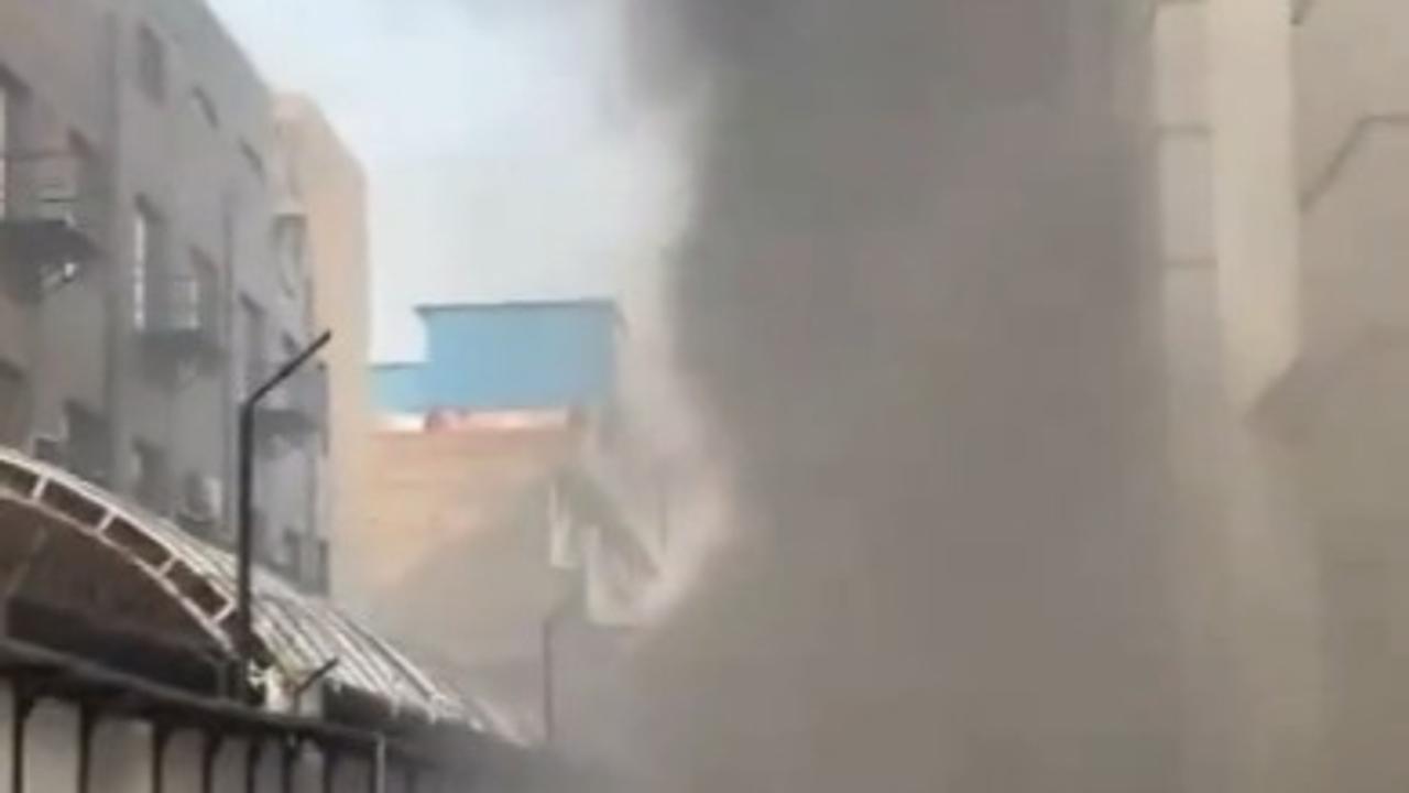  A massive fire erupted in a private company in Sector 65 of Noida, Uttar Pradesh.