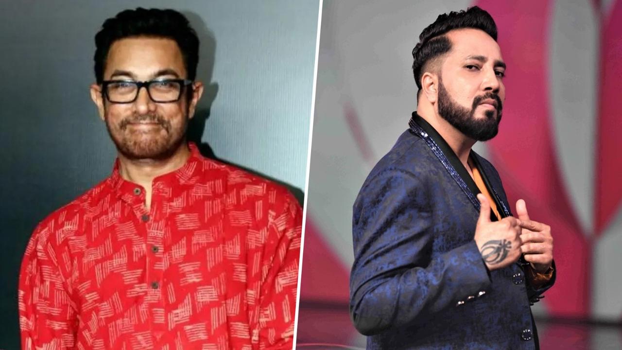 Aamir Khan (L), Mika Singh (R)