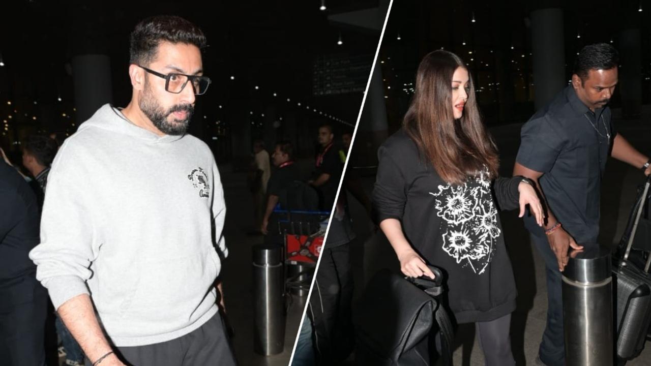 Aishwarya Rai And Abhishek Bachchan Return To Mumbai After Celebrating New Year