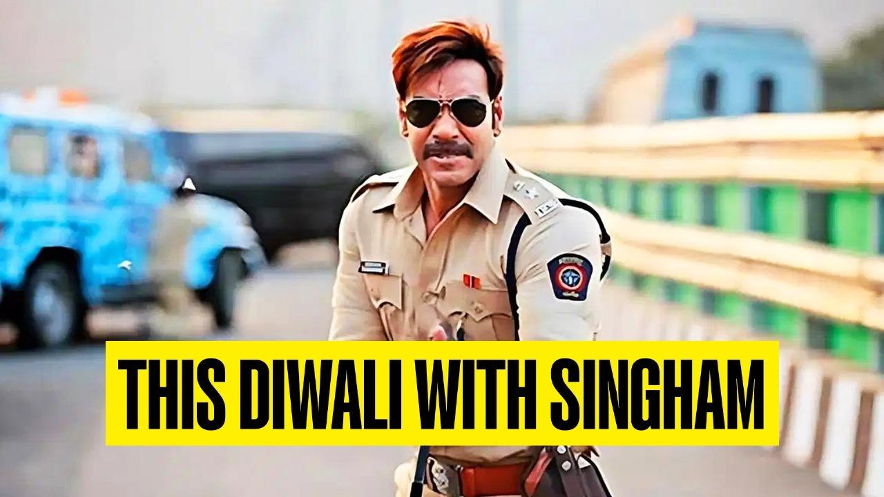 Ajay Devgn in and as Singham 