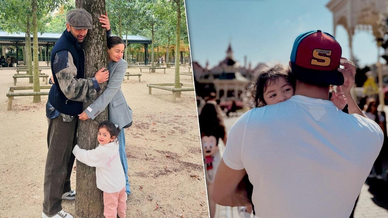 Alia Bhatt and Ranbir Kapoor with their daughter Raha.