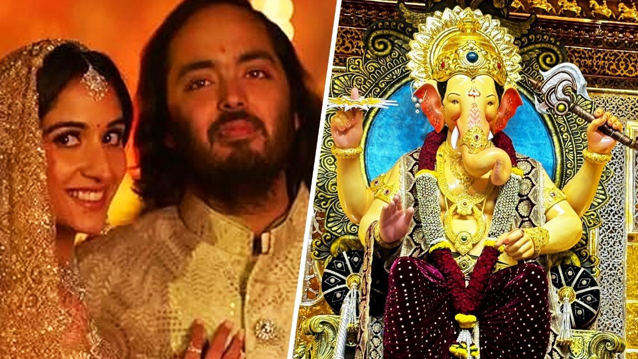 Anant Ambani donates 20 kg gold crown to Lalbagucha Raja