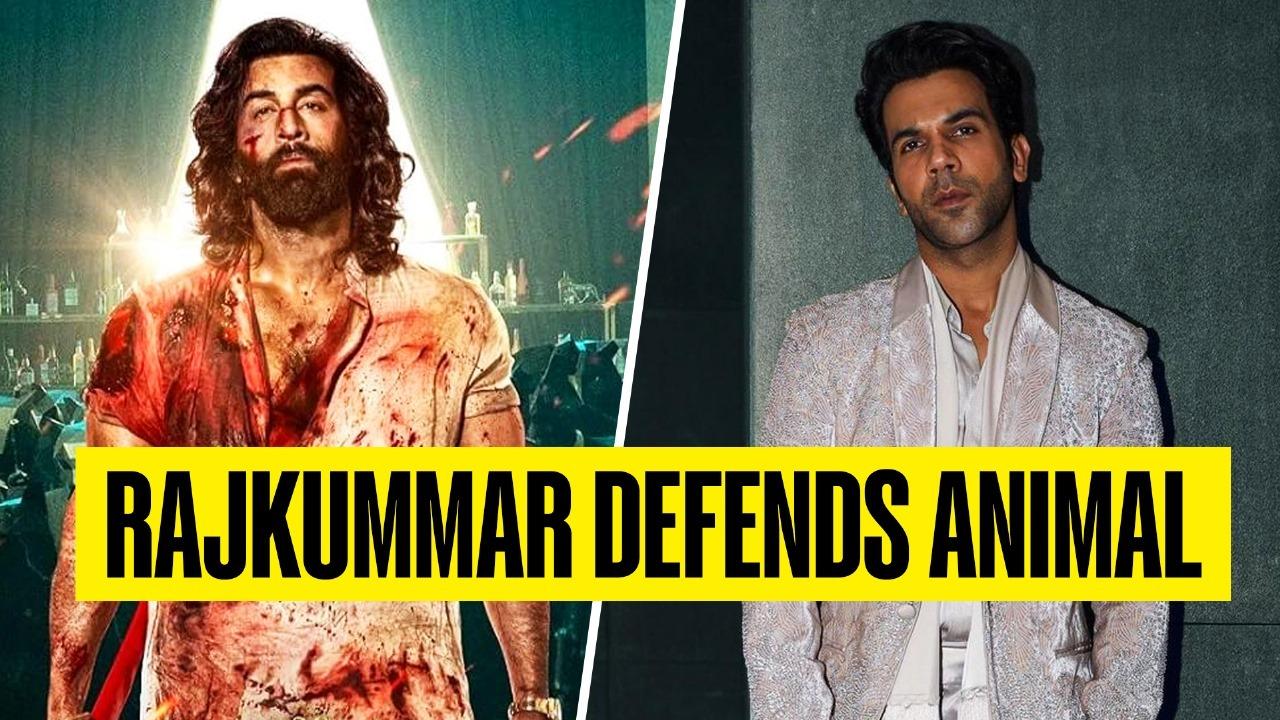 Animal poster (L), Rajkummar Rao (R)