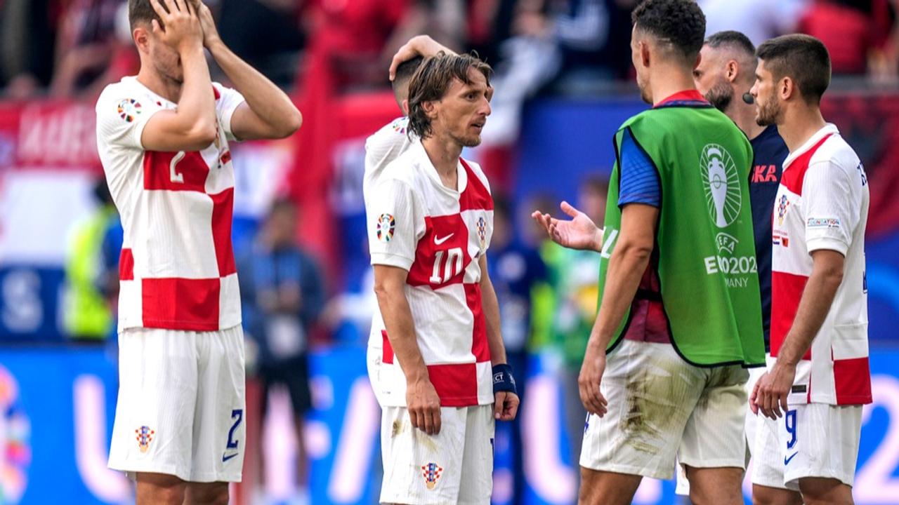 Luka Modric and teammates post Croatia's draw vs Albania at Euro 2024