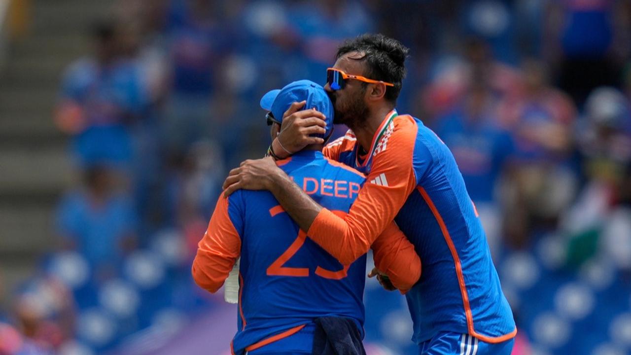 Axar Patel with Kuldeep Yadav