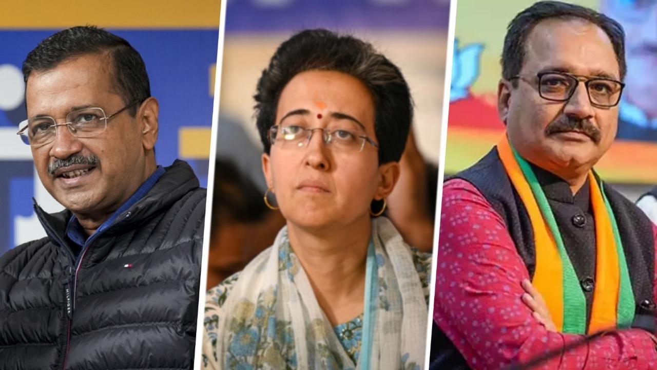 Arvind kejriwal, Atishi & virendra sachdeva 