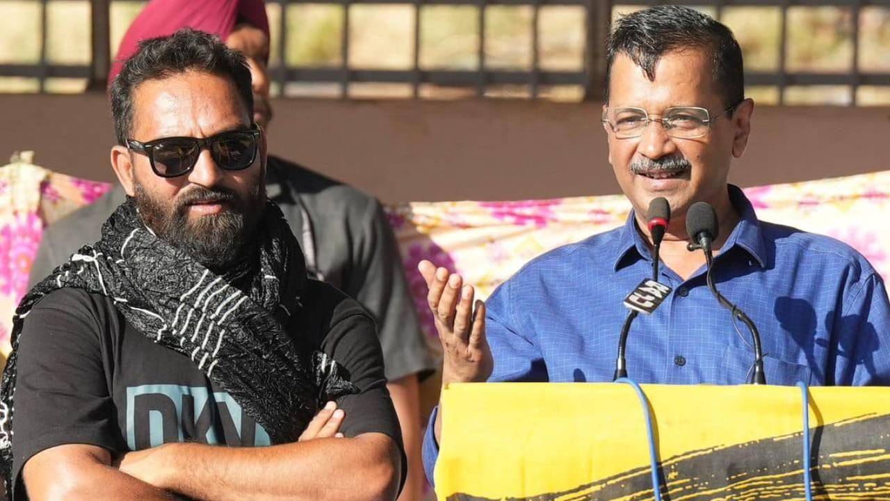 Arvind Kejriwal with Doda MLA Mehraj Malik