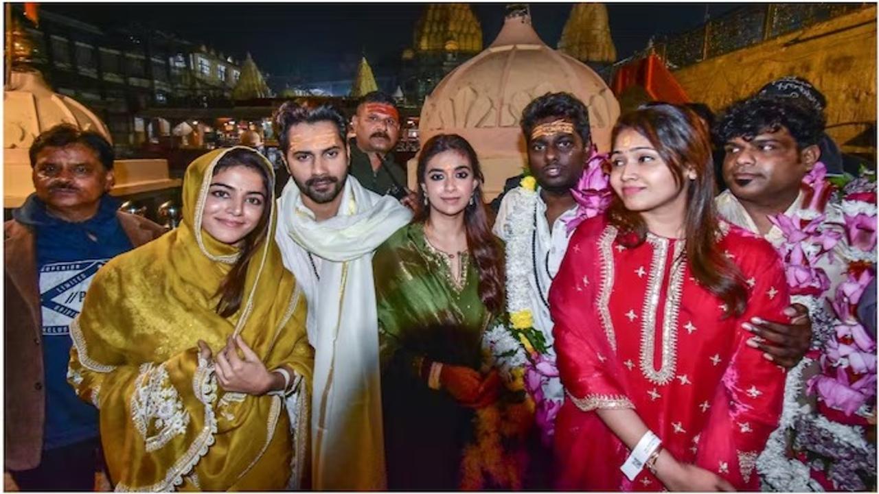 Baby John team at Ujjain temple