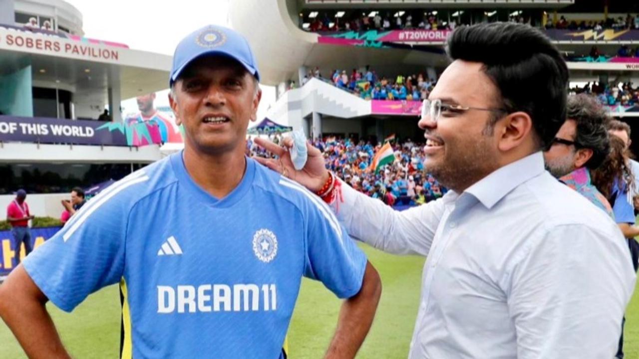 Rahul Dravid with Jay Shah