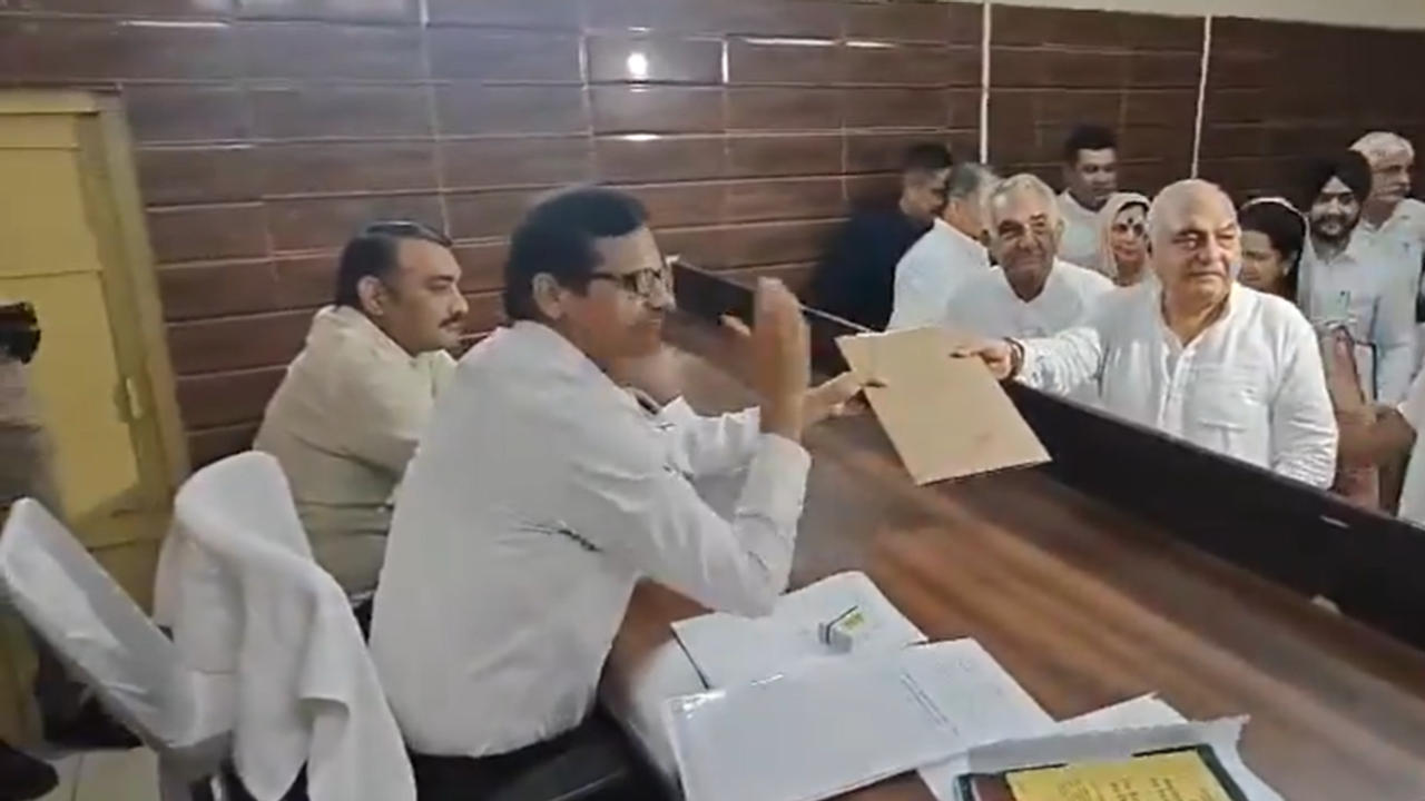 Bhopinder Hooda files nomination