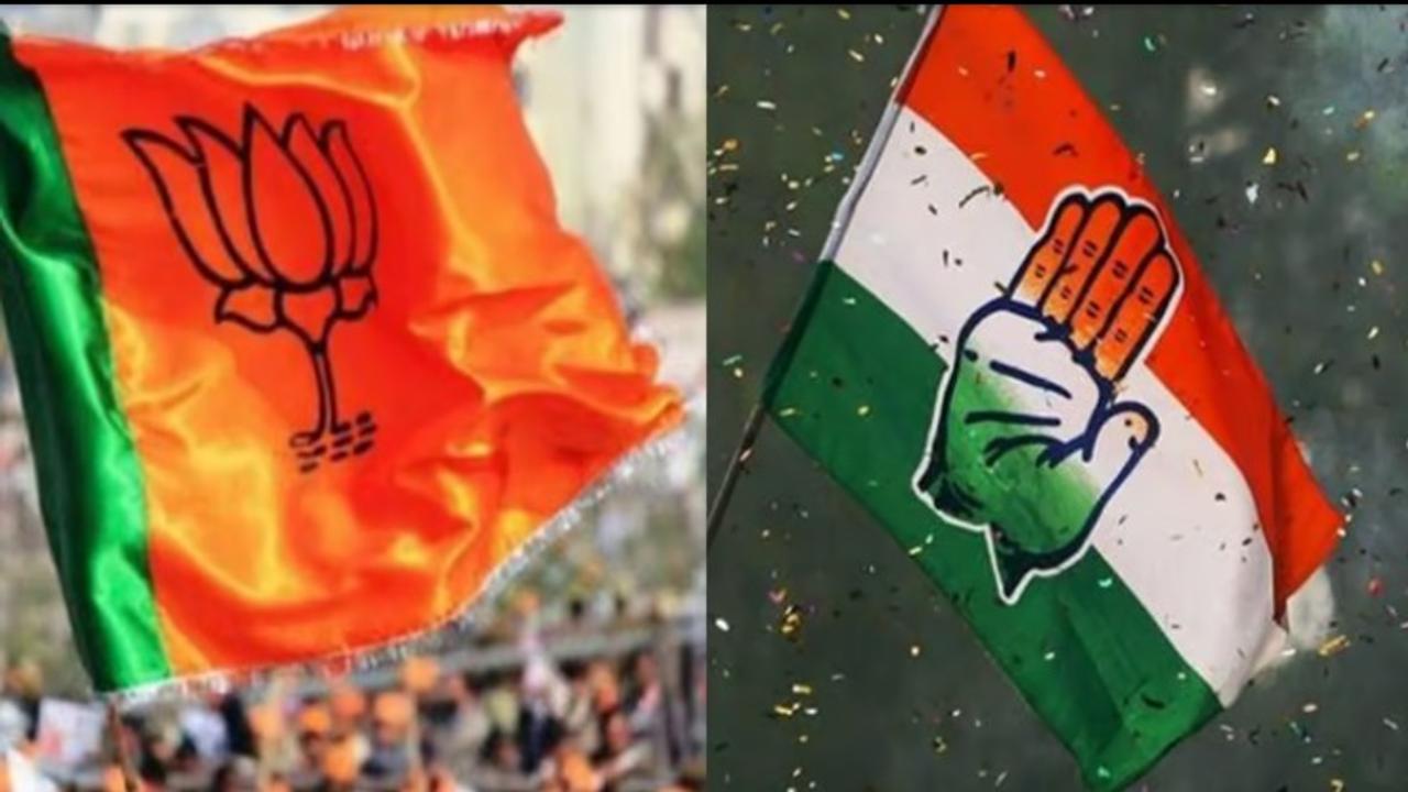 BJP and Congress flag