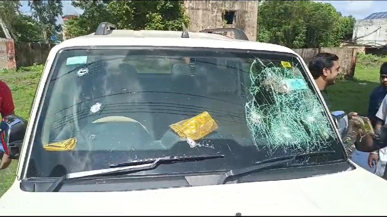 BJP leader claimed on Wednesday that Trinamool Congress workers attacked his car in West Bengal's Bhatpara in North 24 Parganas district