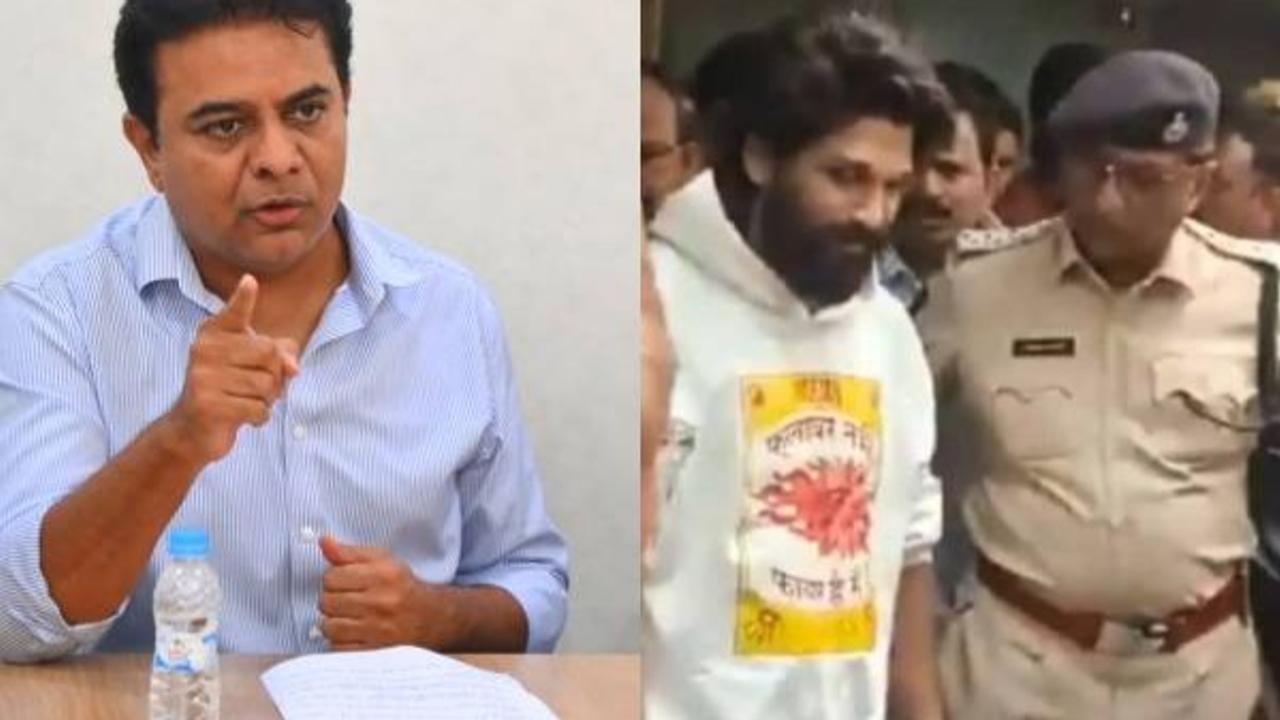 BRS working president KTR slams Congress for arresting national-award winning actor Allu Arjun