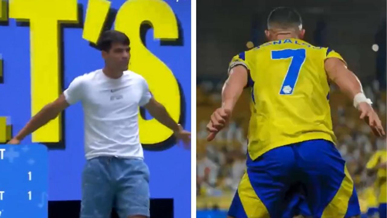 Carlos Alcaraz Channels His Inner Cristiano Ronaldo