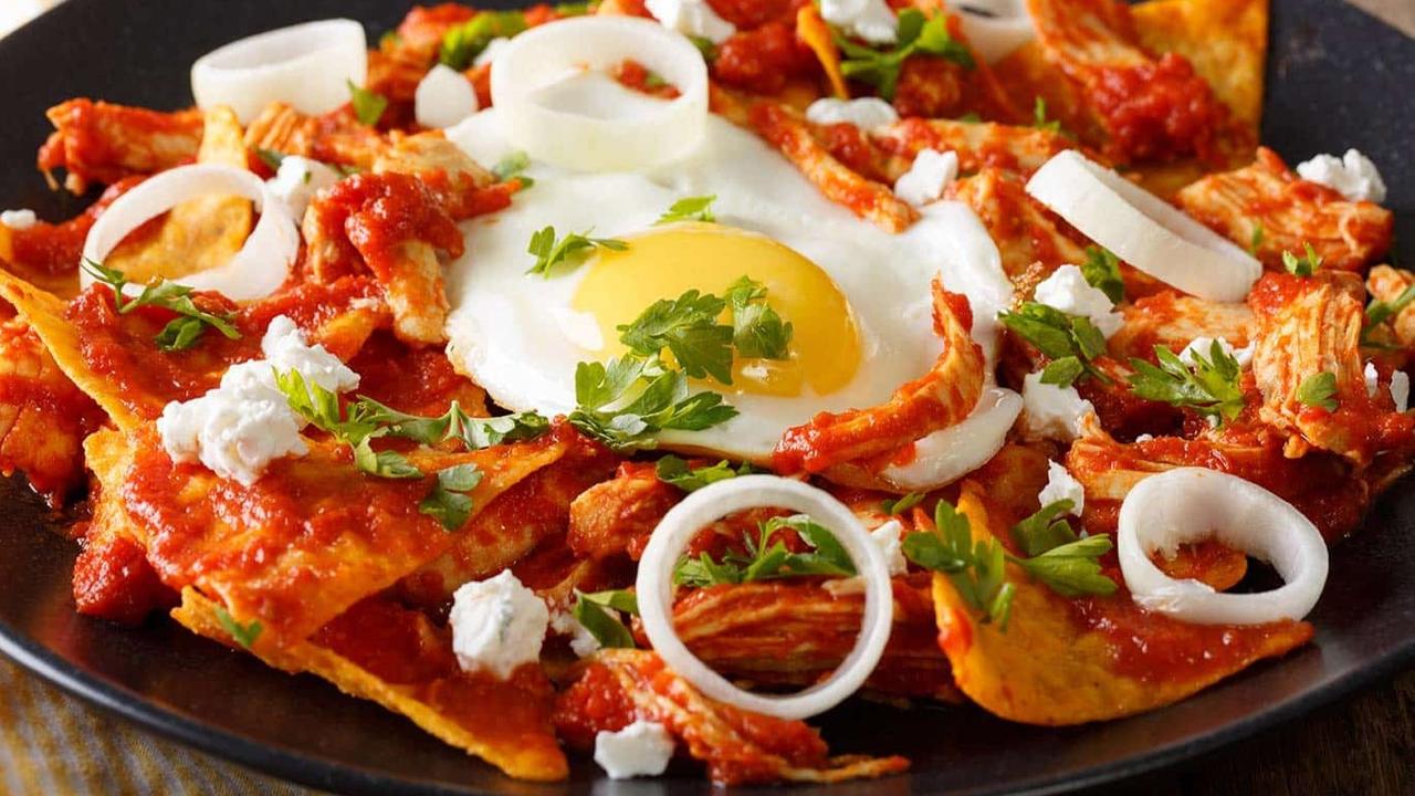 Chilaquiles is a traditional breakfast choice that originates from northern, and central Mexico