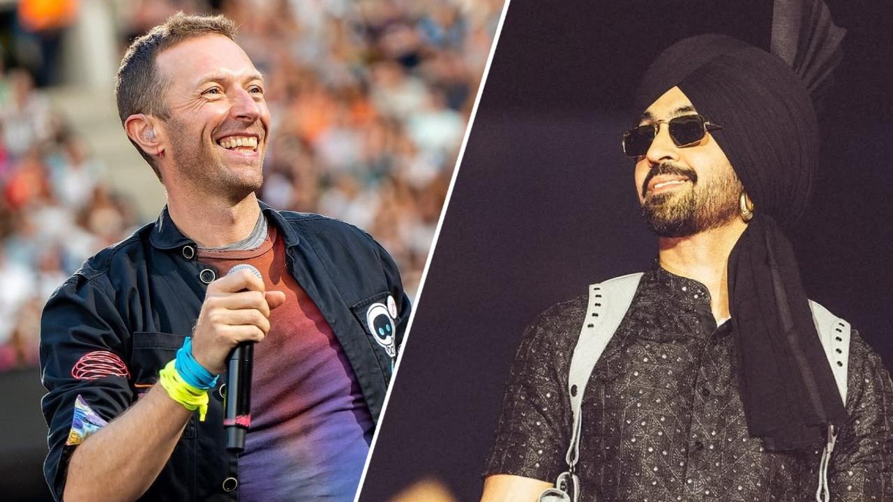 Chris Martin gives a shoutout to Diljit Dosanjh at Coldplay's Abu Dhabi concert.