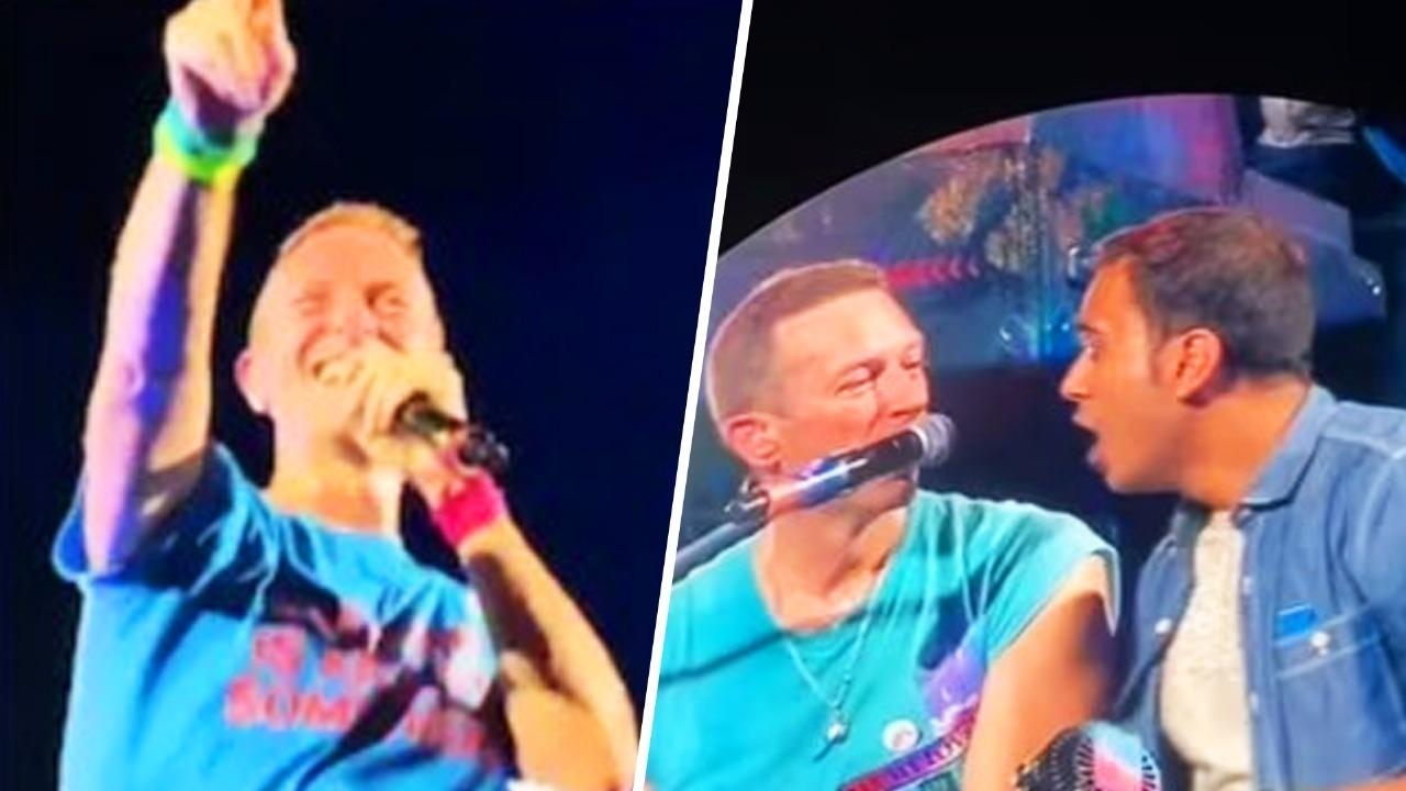 Coldplay fan gets to sing with Chris Martin