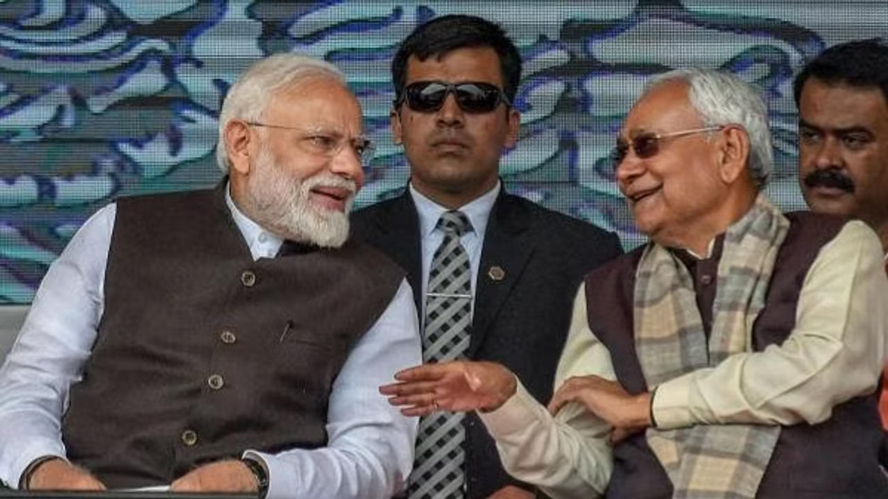 Bihar CM Nitish Kumar with PM Modi 