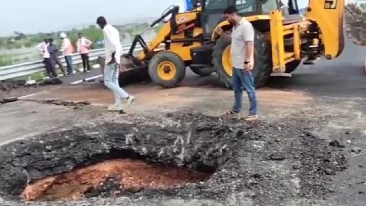 Delhi-Mumbai Expressway in Rajasthan's Dausa caves in