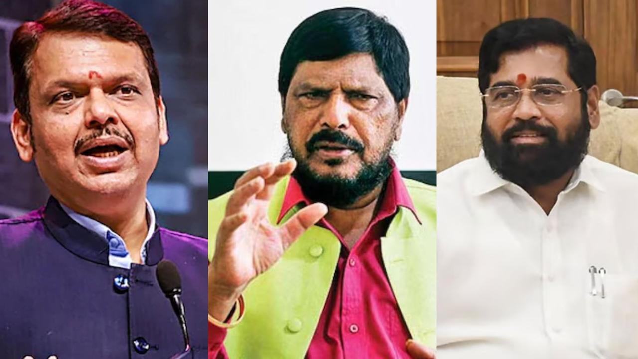 Devendra fadnavis, Ramdas Athwale, Eknath Shinde