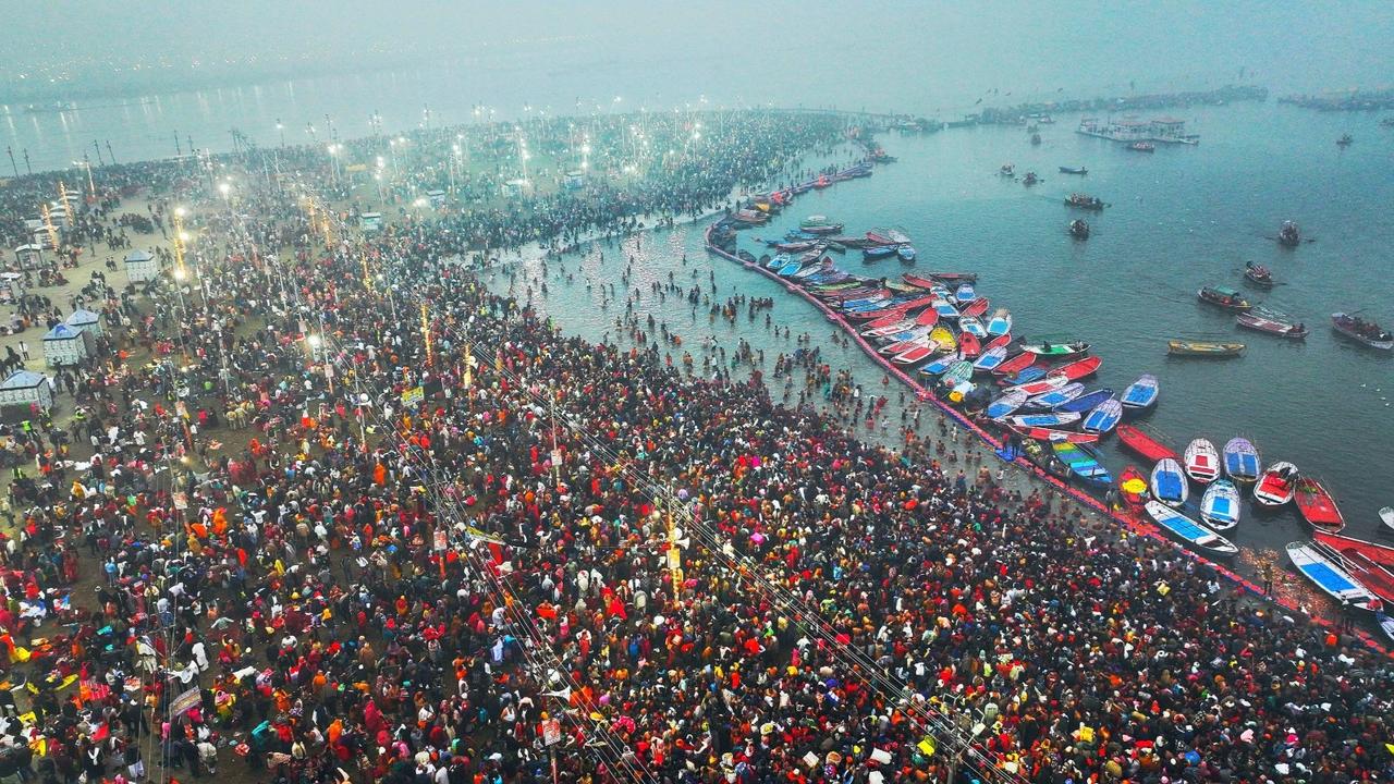 devotees took a holy dip