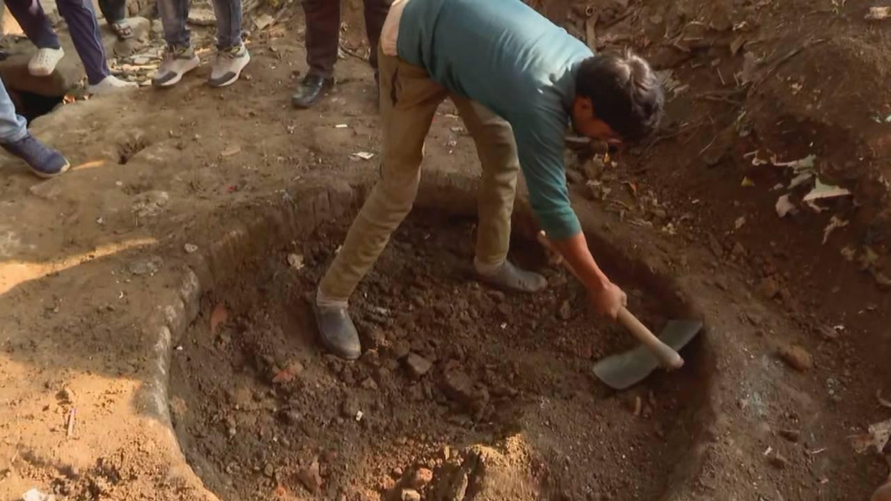 Digging a well in Sambhal