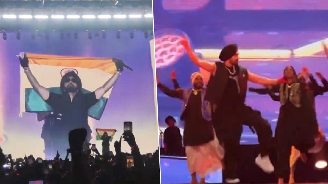 Diljit Dosanjh at Delhi concert.