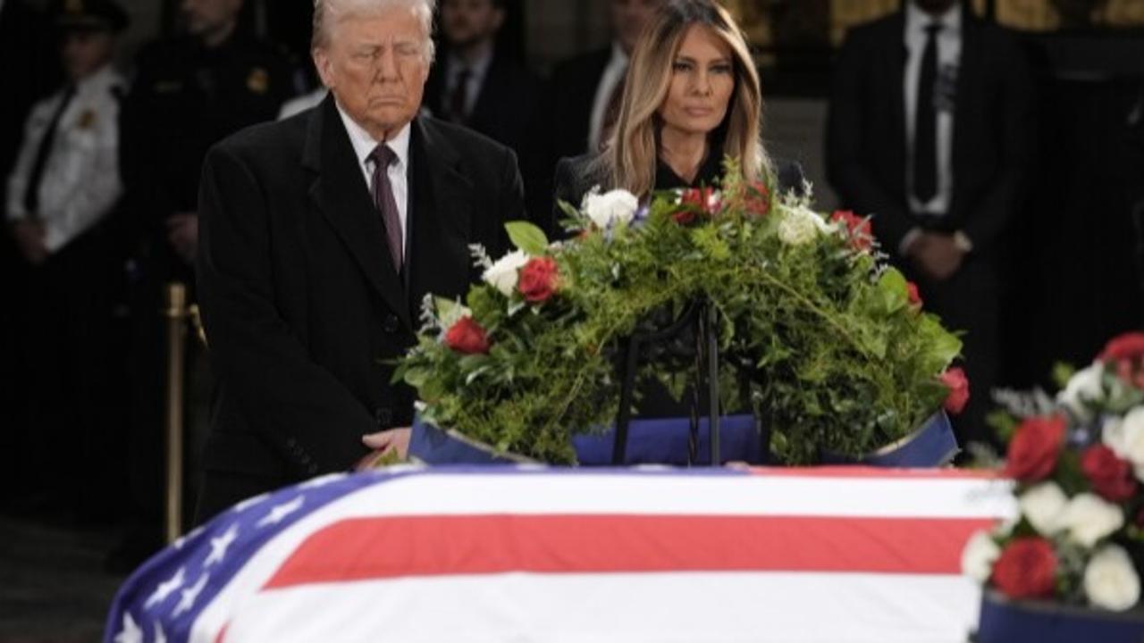 Donald Trump at Carter's funeral 