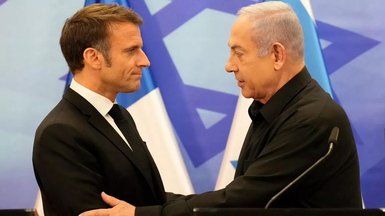 Emmanuel Macron and Benjamin Netanyahu