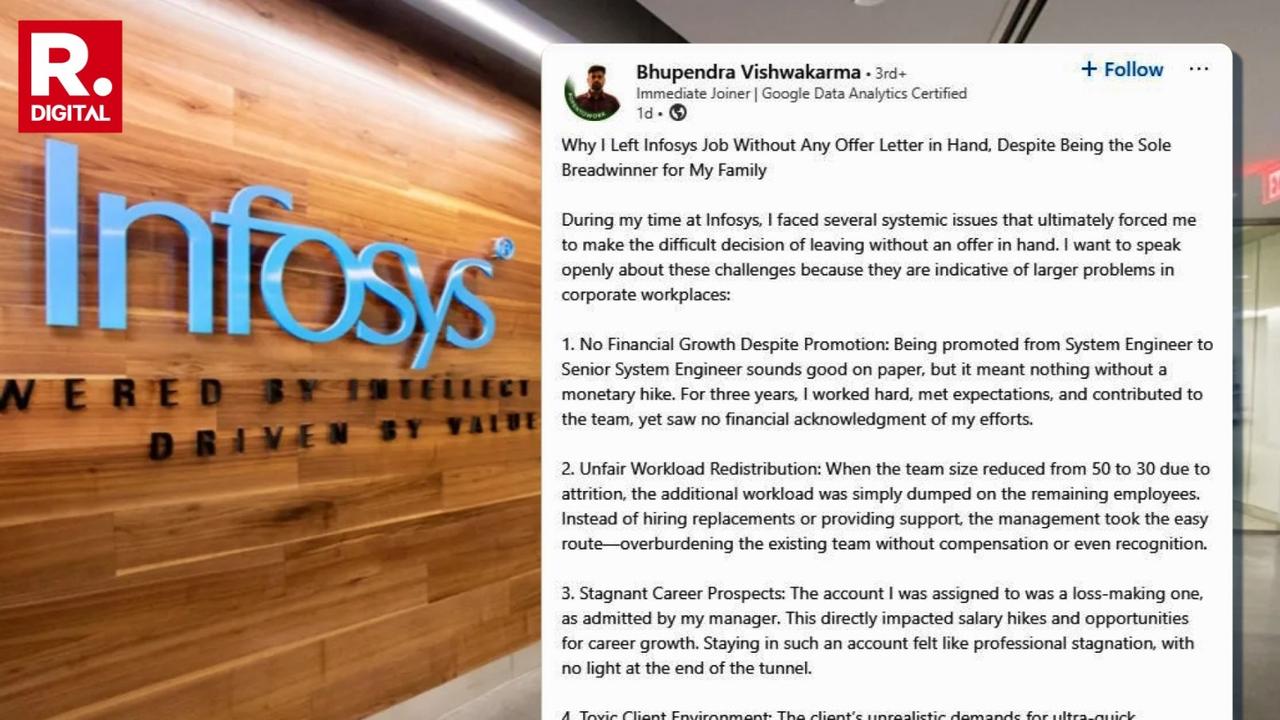 Employee quits Infosys