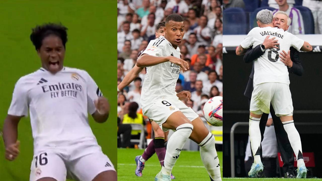 Endrick, Kylian Mbappe and Fede Valverde in action as Real Marid beat Real Valladolid 3-0 in La Liga